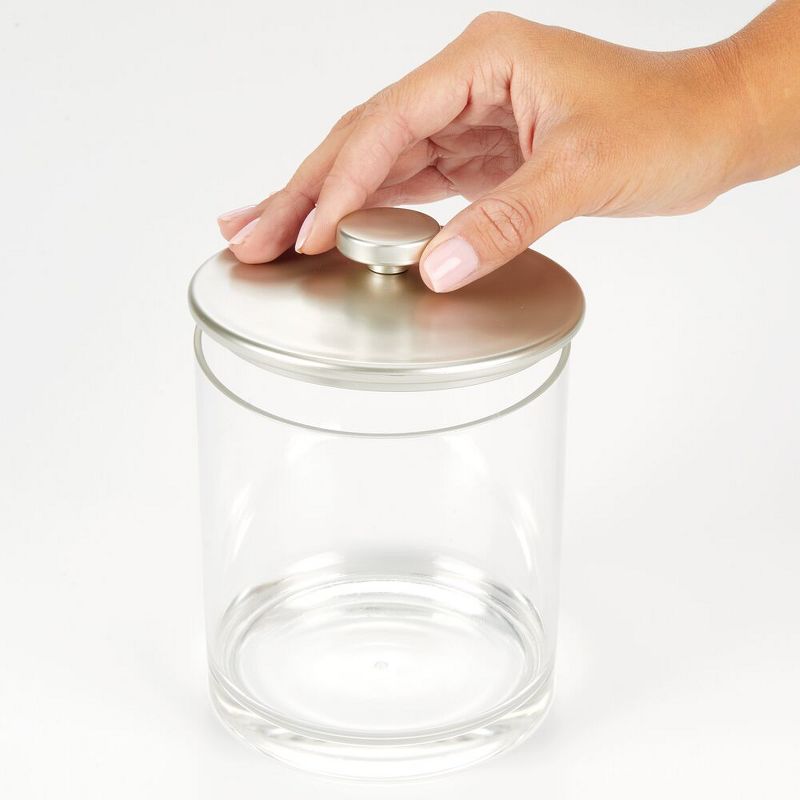 mDesign Plastic Apothecary Canister Jar Organizer - Set of 3, 4 of 8