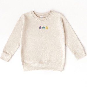 The Juniper Shop Embroidered Easter Eggs Toddler Sweatshirt - 1 of 3