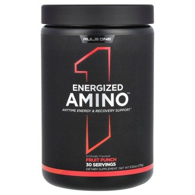 Rule One Proteins Energized Amino, Fruit Punch, 9.52 oz (270 g)