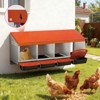 Chicken Nesting Box, 3 Compartment Roll Away Design for High-Volume Egg Collection and Easy Wall Mounting with Metal Legs - 2 of 4