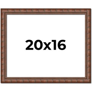PosterPalooza | 20x16 Modern Bamboo Picture Frame, UV Acrylic, 5 Finishes - 1 of 4