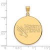 Black Bow Jewelry 10k Yellow Gold North Texas Mean Green NCAA Extra Large Pendant - 2 of 3