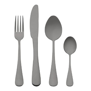 REGALWOVEN Stainless Steel Mirror Polished Flatware Set with Supporting Shelf Silverware Set 24 Pieces - 1 of 4