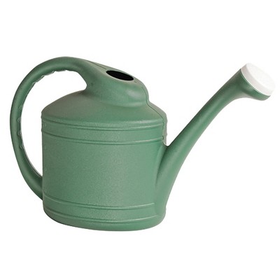 Southern Patio Large 2 Gallon Plastic Rainfall Garden Plant Watering Can, Green