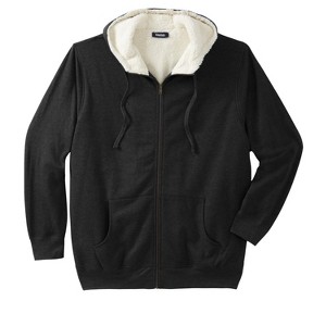 KingSize Men's Big & Tall High Pile Fleece-Lined Fleece Zip Hoodie - 1 of 4