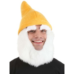 HalloweenCostumes.com One Size Fits Most  Men  Disney The 7 Dwarfs Plush Gnome Hat & Beard Halloween Costume Accessory Kit,  White/Purple - 1 of 4