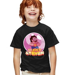 Boys' Short Sleeve Steven Universe Believe In Steven T-Shirt - 1 of 4