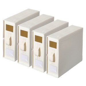 Unique Bargains Oxford Fabric Bed Sheet Organizers and Storage with PU Handle 4 Pcs - 1 of 4