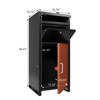 Outdoor Parcel Drop Box ,Courier Locker with Combination Lock,Floor Standing Parcel Locker - 4 of 4