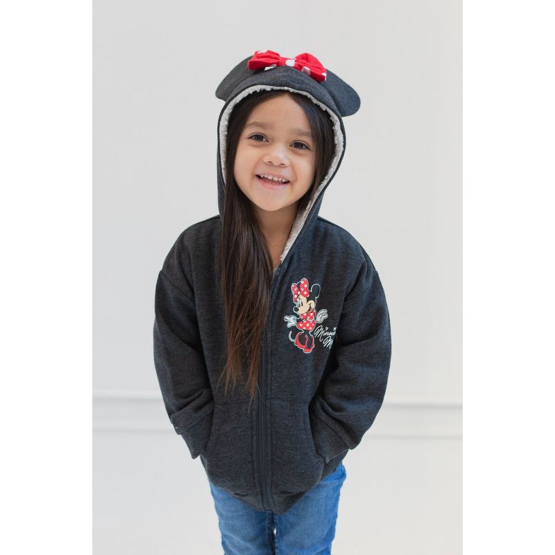 Disney Mickey Mouse Minnie Mouse Lion King Simba Fleece Zip Up Hoodie Toddler, 2 of 9