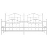 vidaXL White Metal Bed Frame with Headboard and Footboard - Sturdy Steel Construction - 4 of 4