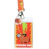 Chainsaw Man ID Lanyard Badge Holder w Pochita Rubber Pendant For Keys Keychain Orange - image 2 of 4