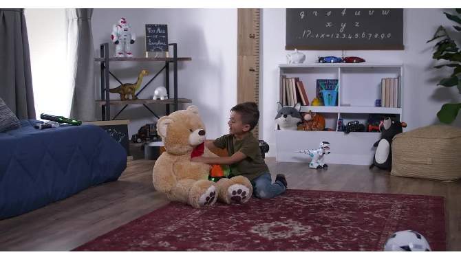 Best Choice Products 35in Giant Soft Plush Teddy Bear Stuffed Animal Toy w/ Bow Tie, Footprints, 2 of 10, play video