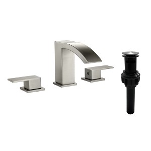 CLIHOME 8 in. Widespread 2-Handle Bathroom Faucet With Pop Up Drain for 3-Holes Mount - 1 of 4