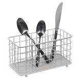 mDesign Metal Wire Kitchen Cutlery/Utensil Storage Bin, 3 Sections