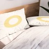 Deny Designs King April Lane Art Block Yellow Monogram O Microfiber Printed Pillow Sham - 2 of 3
