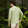 Campus Sutra Men Men's Avocado Green Floral-Textured Shirt - 4 of 4