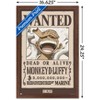 Trends International One Piece - Monkey D Luffy Wanted Poster Framed Wall Poster Prints - 3 of 4