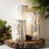 Sullivans Winter Scene Glass Pillar Candle Holder Set of 3, 10"H, 8"H & 6"H Silver - 3 of 4