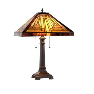 Chloe Lighting Innes Tiffany-style 2 Light Mission Table Lamp 16" Shade - 1 of 3