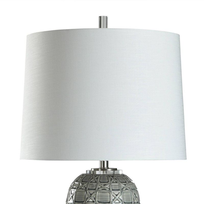 Geometric Overlay Design Table Lamp Gray Glaze Finish - StyleCraft, 5 of 7