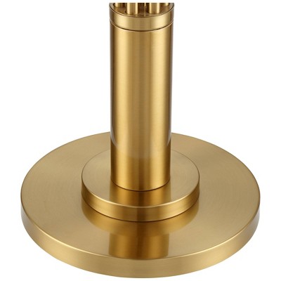 Granview 70.5" Antique Brass Metal Floor Lamp with Organza and Linen Shade