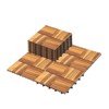 MyDepot 12″ × 12″ Natural Color Wood Interlocking Deck Tiles – Outdoor Patio - 2 of 4