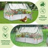 Homdox 6×3×3ft Raised Garden Bed Kit w/ Greenhouse Cover, Galvanized Metal Planter Box, 2 Zippered Windows & Gloves - 4 of 4