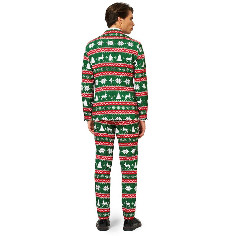 OppoSuits Men's Christmas Suit - Festive Green, 2 of 5