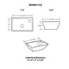 ALFI  Isabella Collection Rectangular Wall Mount Basin with a Right Offset Single Faucet Hole - 2 of 2