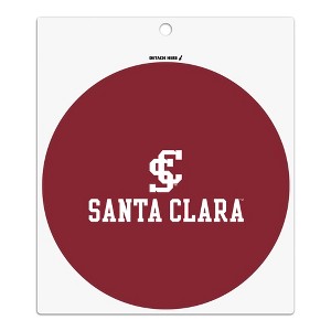 Santa Clara University Primary Logo Automotive Car Refrigerator Locker Vinyl Circle Magnet - 1 of 4