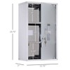 12" x 20" Lockable Medicine Cabinet, 3 Tier Stainless Steel Medical Wall Box with 2 Keys and Shelves for Bathroom - 3 of 4
