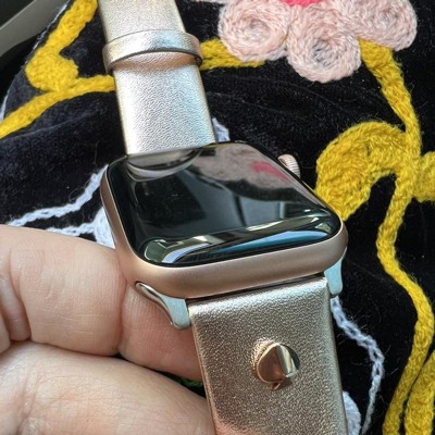 Kate Spade New York Metallic Rose Gold Leather 38/40mm Band For Apple Watch  : Target