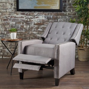 Izidro Tufted Fabric Recliner - Christopher Knight Home - 1 of 4