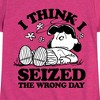 Girls' - Peanuts - Lucy I Seized The Wrong Day Fitted Short Sleeve Graphic T-Shirt - 2 of 4