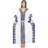 LA LEELA Women's Summer Loungewear Plus Size Caftan Long Boho Nightwear for Women 2X-3X Xmas White_B983 - 4 of 4