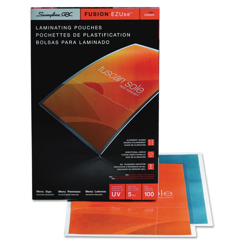 Swingline EZUse Thermal Laminating Pouches 5 mil 11 1/2 x 17 1/2 100/Box 3740474, 4 of 6