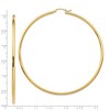 Black Bow Jewelry 2mm x 70mm 14k Yellow Gold Polished Tube Round Hoop Earrings - 4 of 4