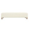 Modern Comfortable Ottoman Bench,Boucle Upholstered Without Storage,Multifunctional Shoe Bench,Foot Rest Bench,Bedroom Bench-Cuddlewood - 4 of 4