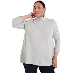 June + Vie by Roaman's One+Only Mock-Neck Tunic - 1 of 4