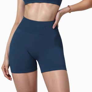 Anna-Kaci Active Women's High Waist Compression Biker Shorts with Sculpting Seam Detail and Stretch Fit Fabric - 1 of 4