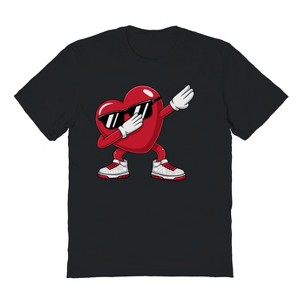 Rerun Island Men's Heart Dabbing Short Sleeve Graphic Cotton T-Shirt - 1 of 3