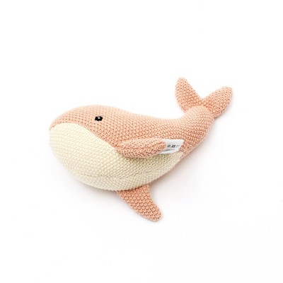 Handmade Whale Plush Toy, Peach Color Pattern