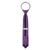 Jacob Alexander Boys' 14" Solid Color Pre-Tied Zipper Neck Tie - 3 of 4