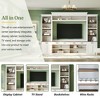 Whisen Ample Storage Space TV Stand with Adjustable Shelves, Wall Unit Set with Bridge for TVs Up to 75'' - 3 of 4