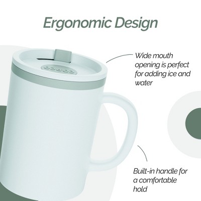 Copco 16oz White and Gray Plastic Insulated Desk Mug Set