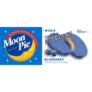 Moon Pie Mini Blueberry Marshmallow Sandwiches, 12 Oz, Pack of 4 - 1 of 1