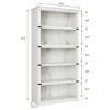 5 Tier Farmhouse Bookcase, 67.4" Tall Book Shelf with Storage, Wooden Bookshelves 5 Shelf Display Shelves - 3 of 4