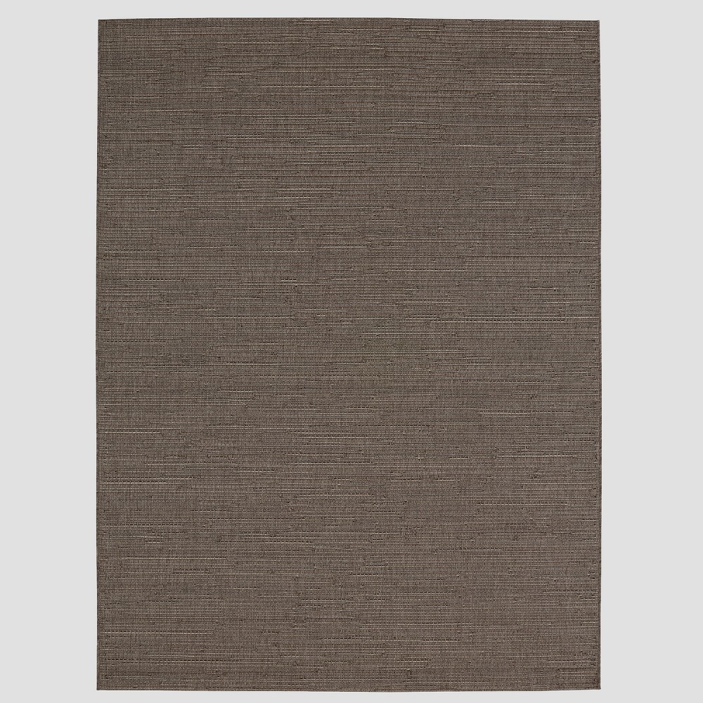 7' x 10' Dupione Outdoor Rug Charcoal - Smith & Hawken™