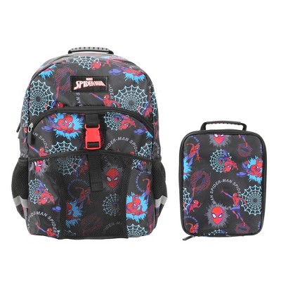 Spider-Man Superhero & Webs 16” Backpack & Lunch Kit Set